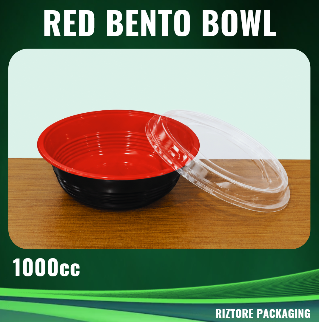 RED Bento Bowl with LID 50's