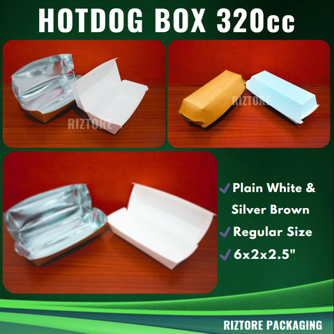 Hotdog Box White/Silver