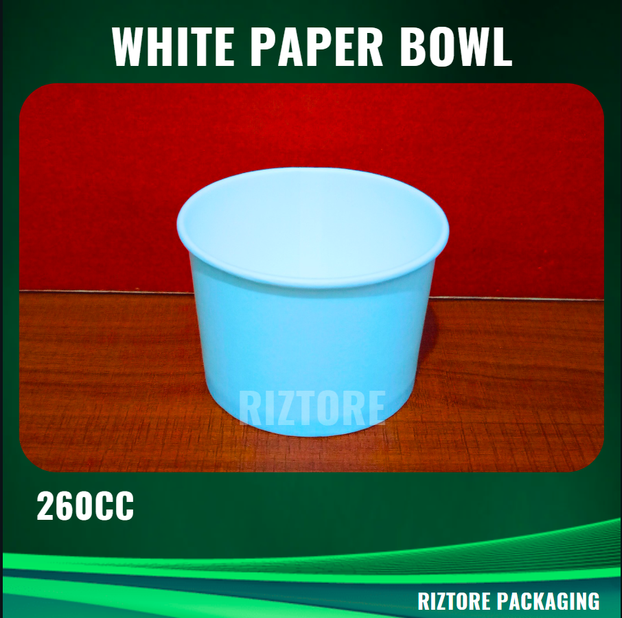 Plain White Paper Bowl