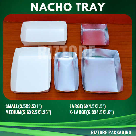 Nacho Tray White and Silver