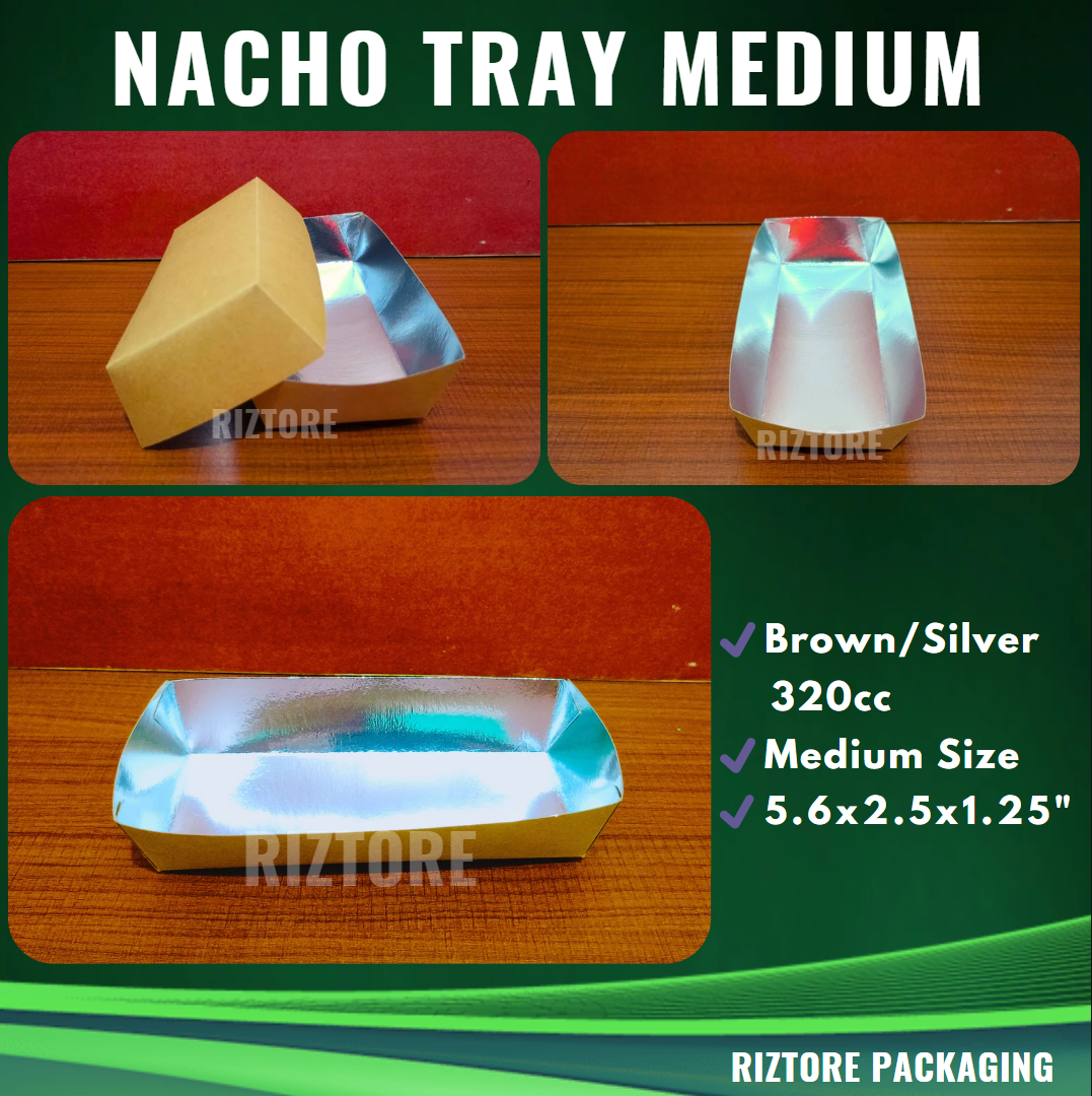 Nacho Tray White and Silver