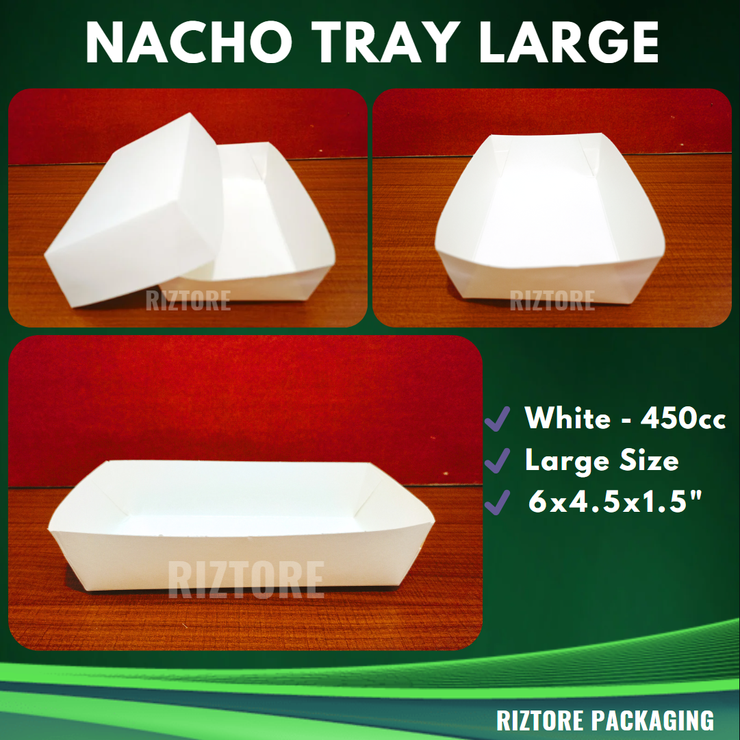 Nacho Tray White and Silver