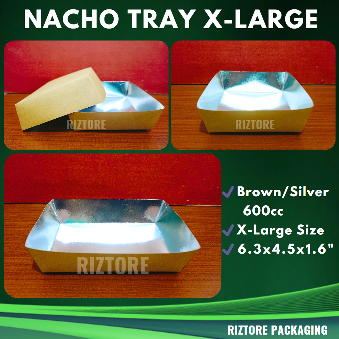 Nacho Tray White and Silver