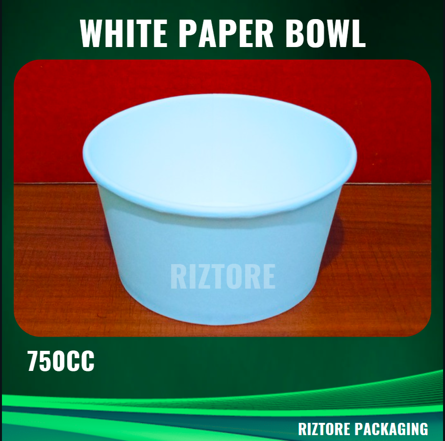 Plain White Paper Bowl