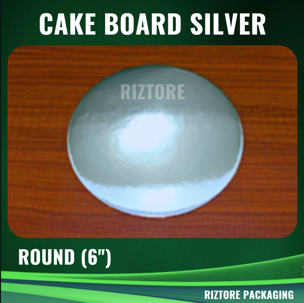 Round Silver Cake Board