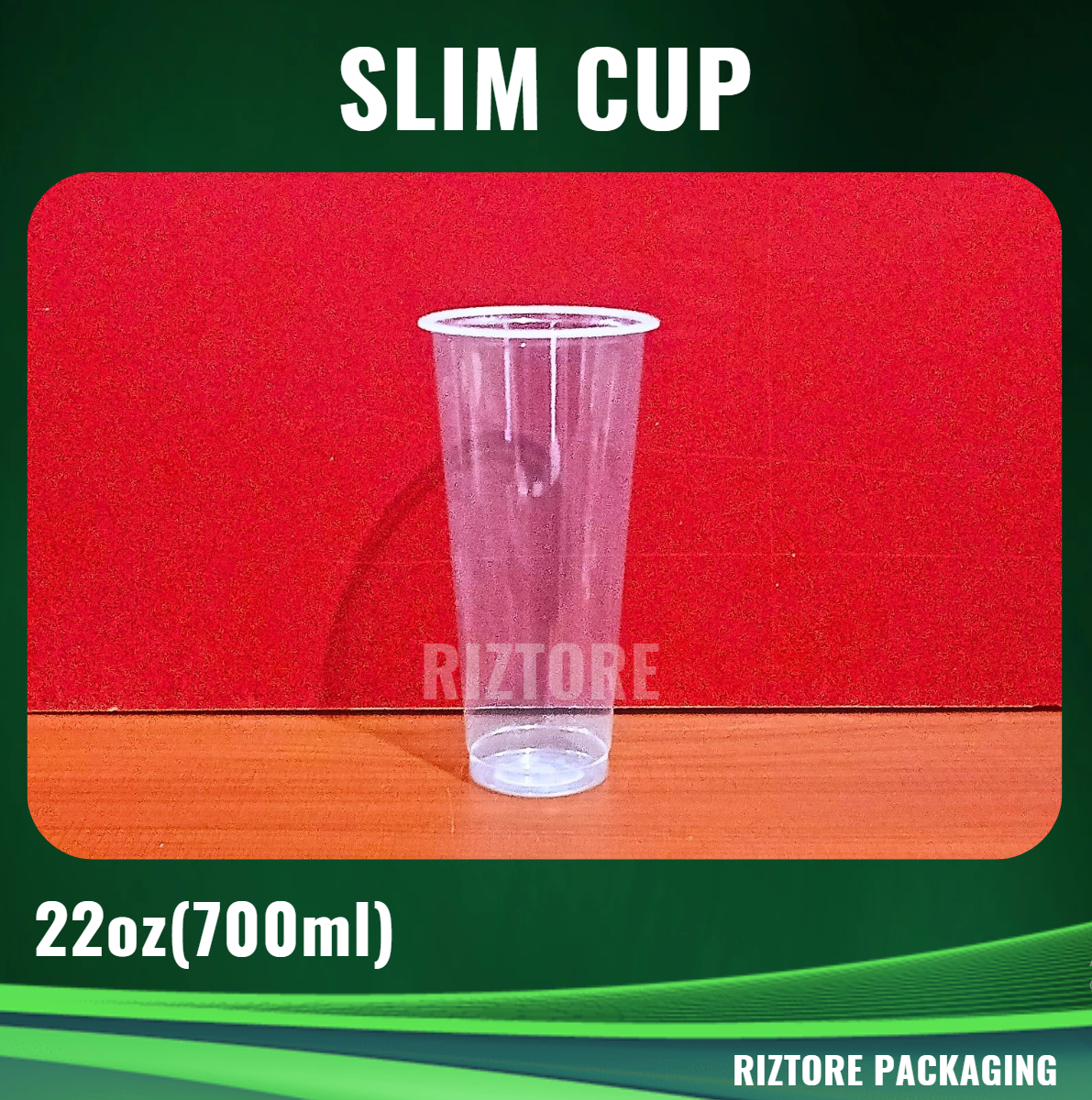 Clear Slim Cups and Lids 90mm 100 pcs