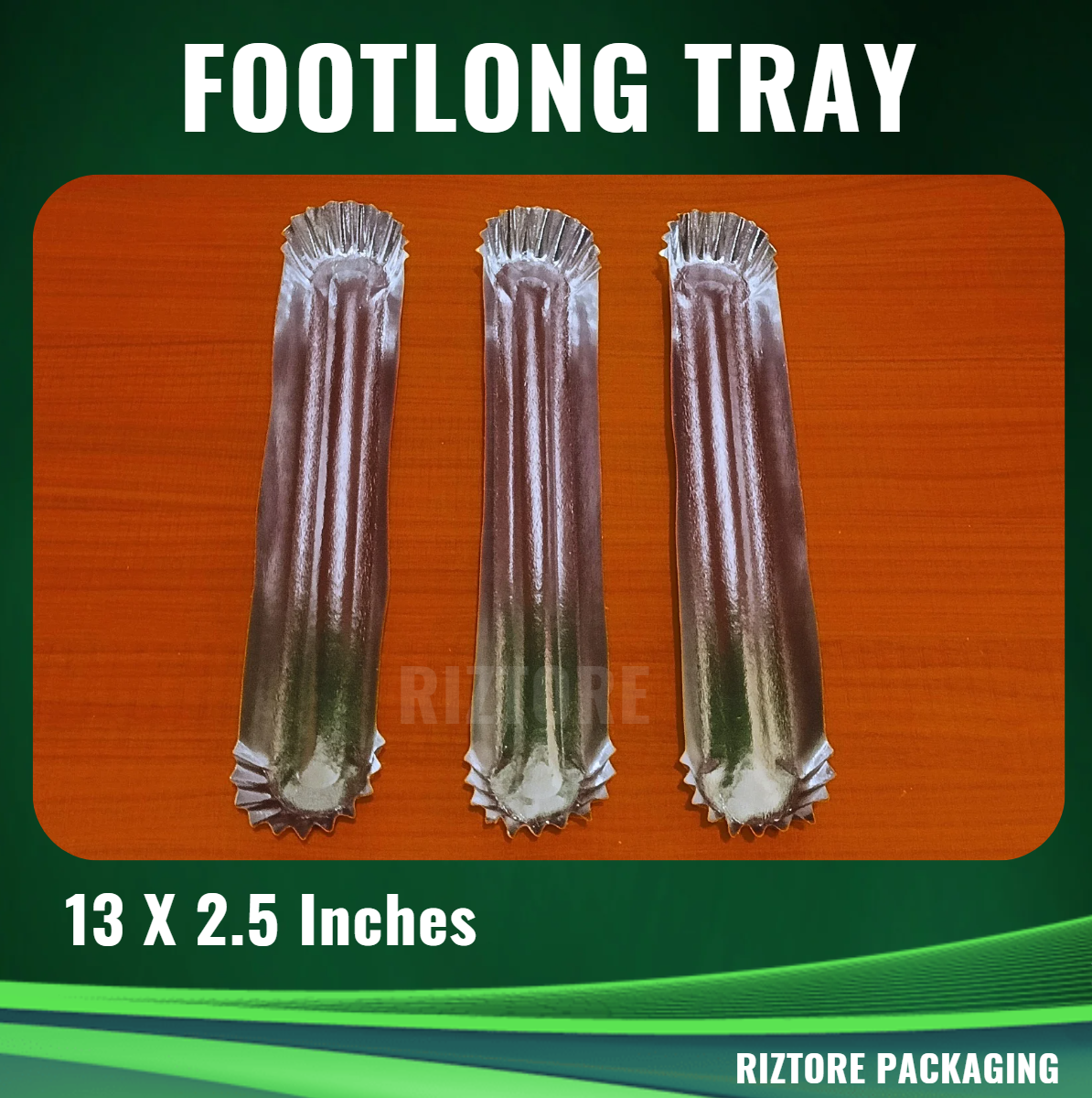 Footlong Tray Brown/SIlver  20's