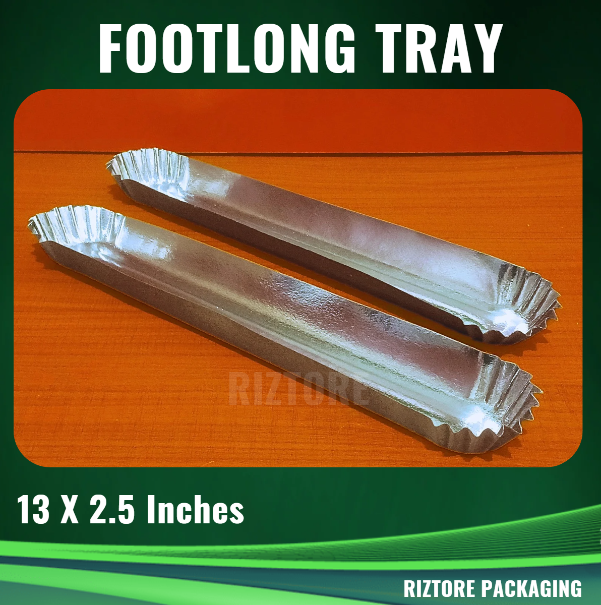 Footlong Tray Brown/SIlver  20's
