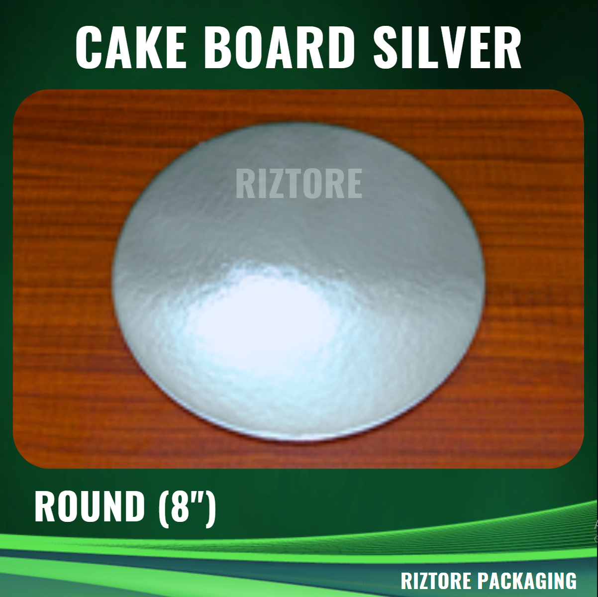 Round Silver Cake Board