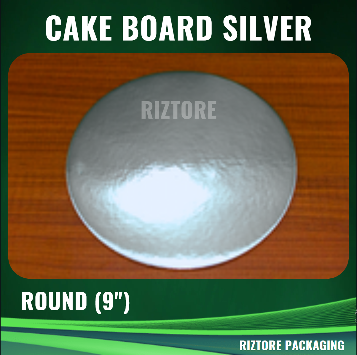 Round Silver Cake Board