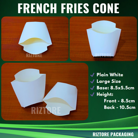 French Fries Holder Large White