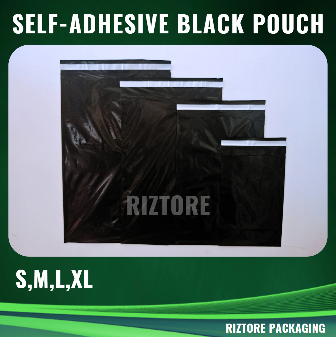 Plain Black Pouches