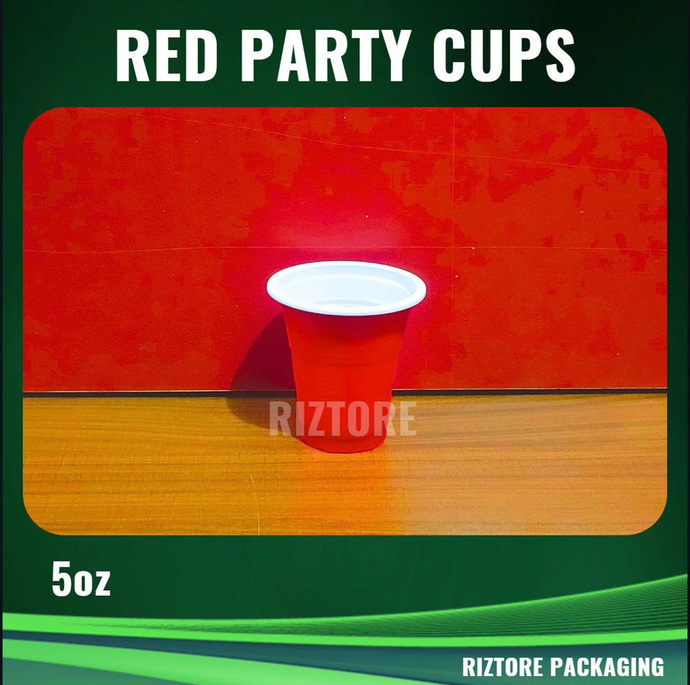 Red Party Cups 100 pcs – Riztore Packaging