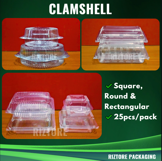 PET CLAMSHELL Containers 25 pcs
