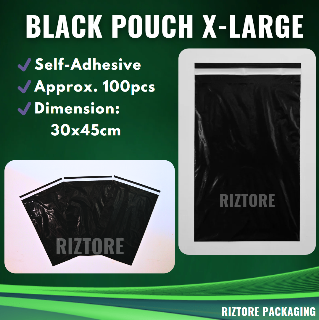 Plain Black Pouches