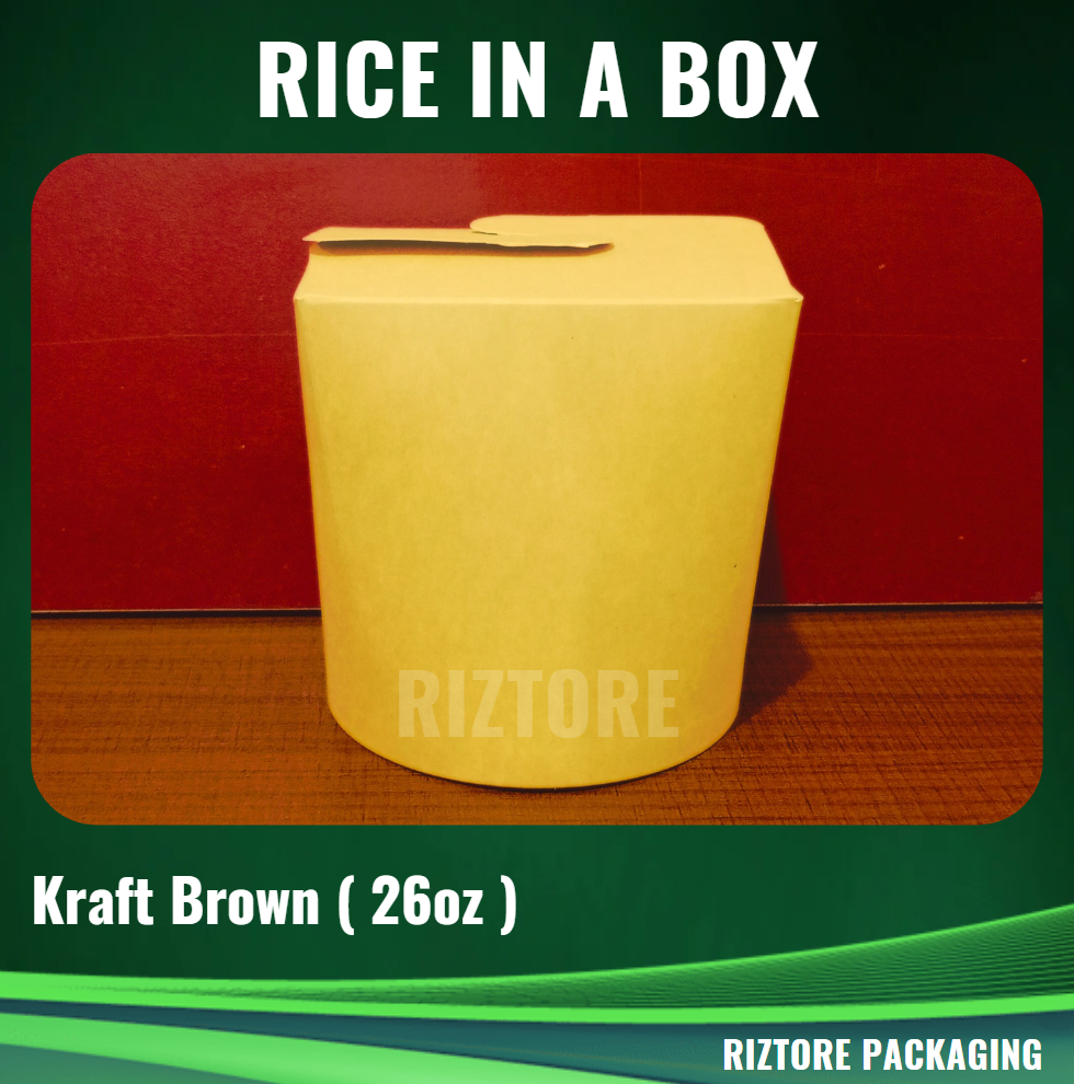 Rice in a Box Kraft Brown 16oz and 26oz