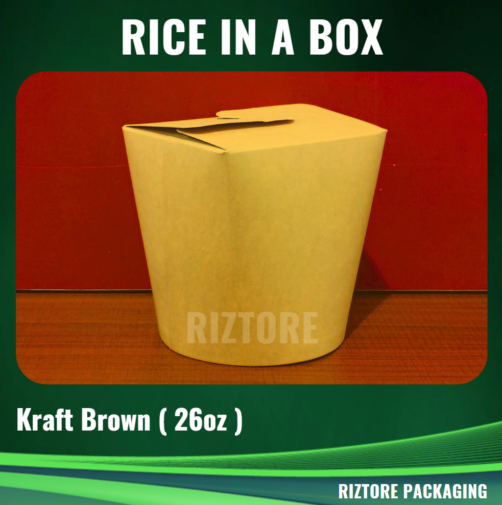 Rice in a Box Kraft Brown 16oz and 26oz