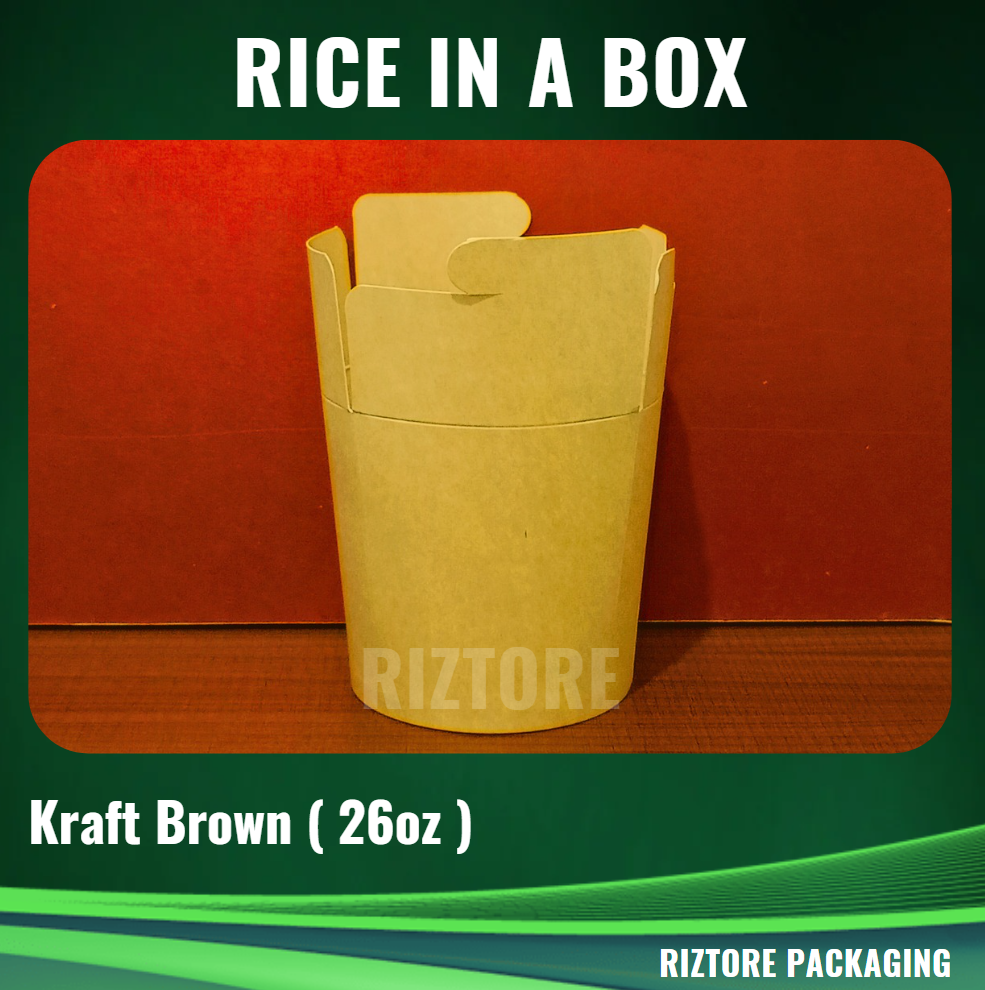 Rice in a Box Kraft Brown 16oz and 26oz