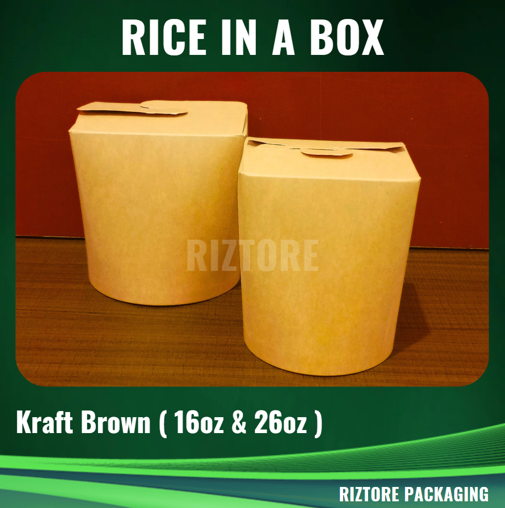 Rice in a Box Kraft Brown 16oz and 26oz