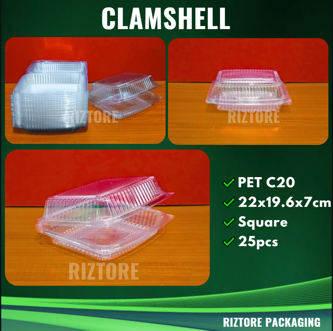 PET CLAMSHELL Containers 25 pcs