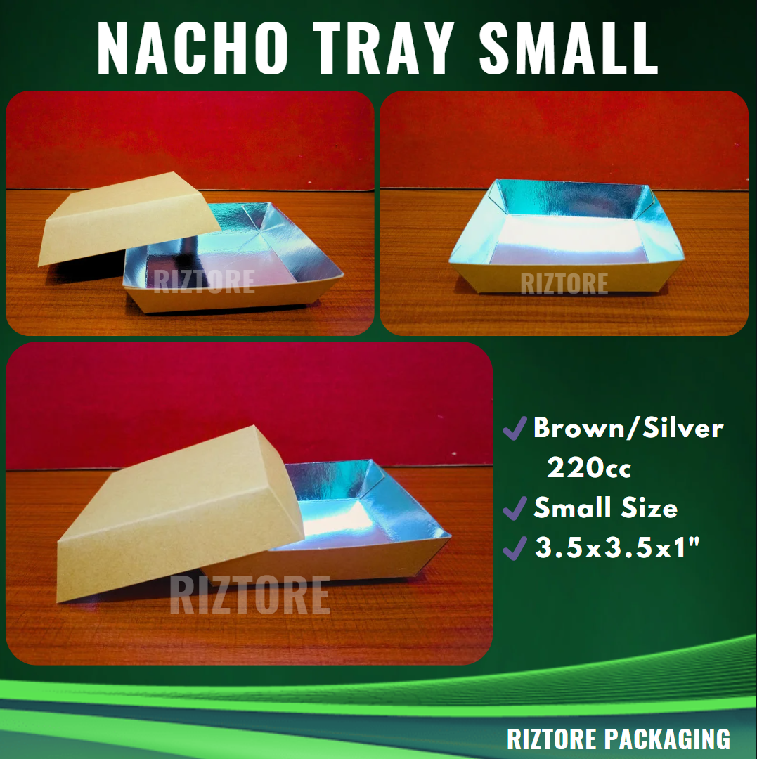 Nacho Tray White and Silver