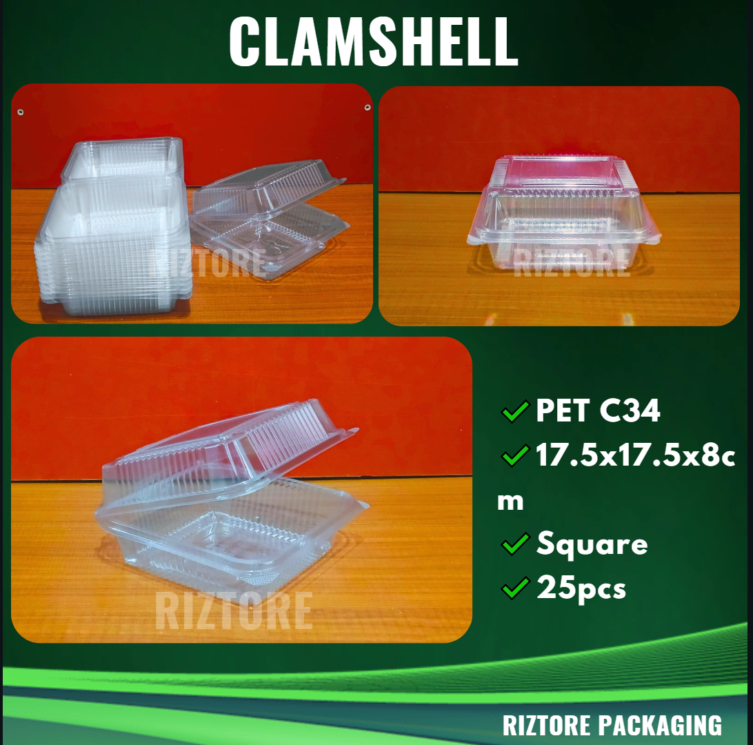 PET CLAMSHELL Containers 25 pcs