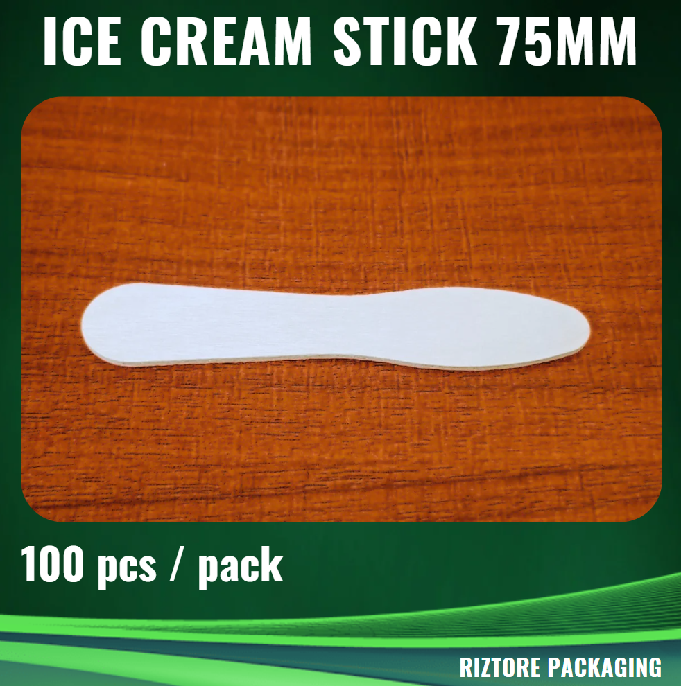 Wooden Ice Cream Stick 75mm