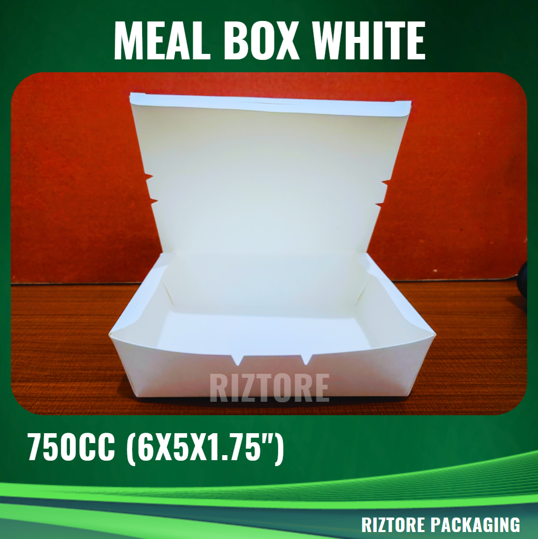 Meal Box White 750cc, 1300cc and 1500cc