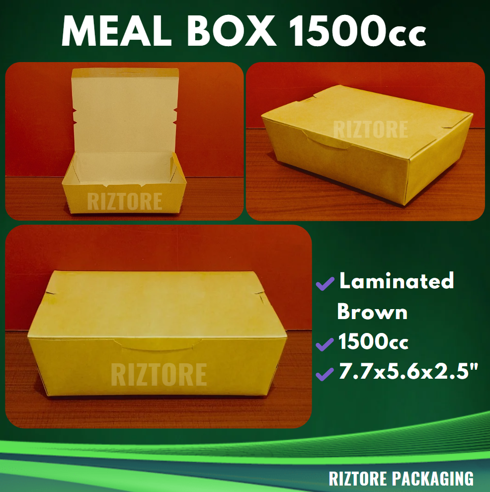 Mealbox Laminated Brown 700cc, 750cc, 1300cc, 1500cc