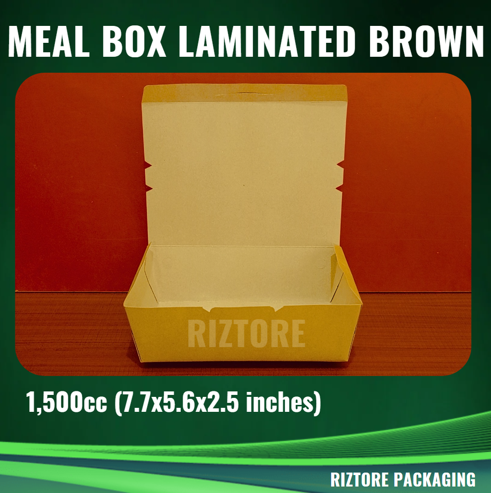 Mealbox Laminated Brown 700cc, 750cc, 1300cc, 1500cc