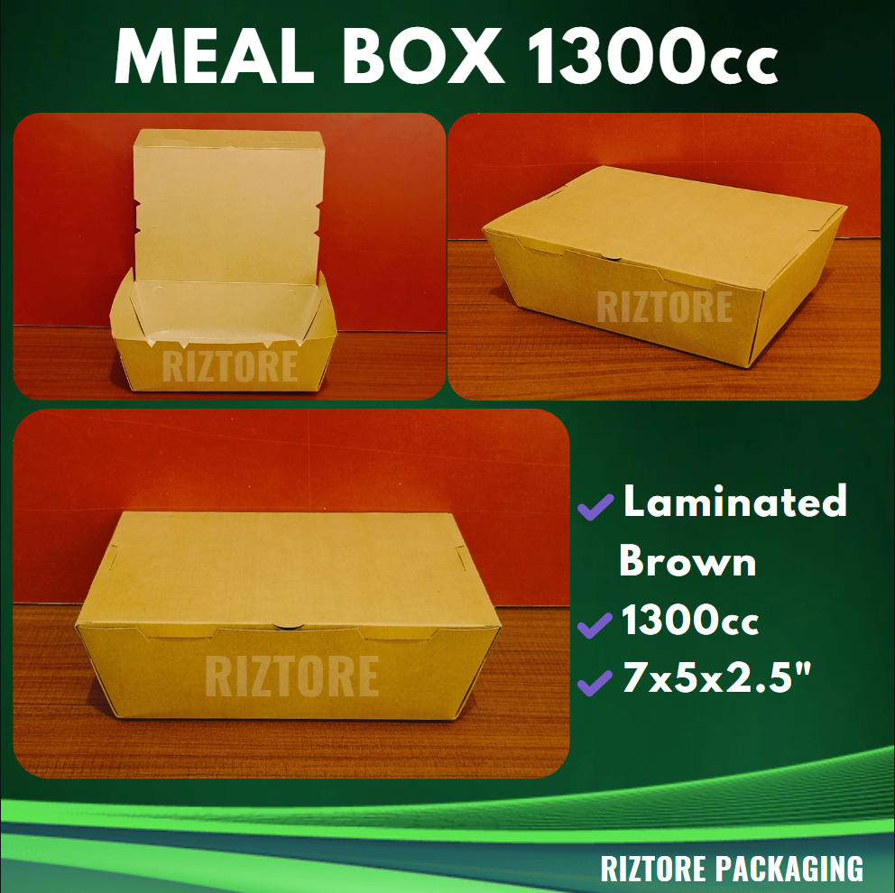 Mealbox Laminated Brown 700cc, 750cc, 1300cc, 1500cc