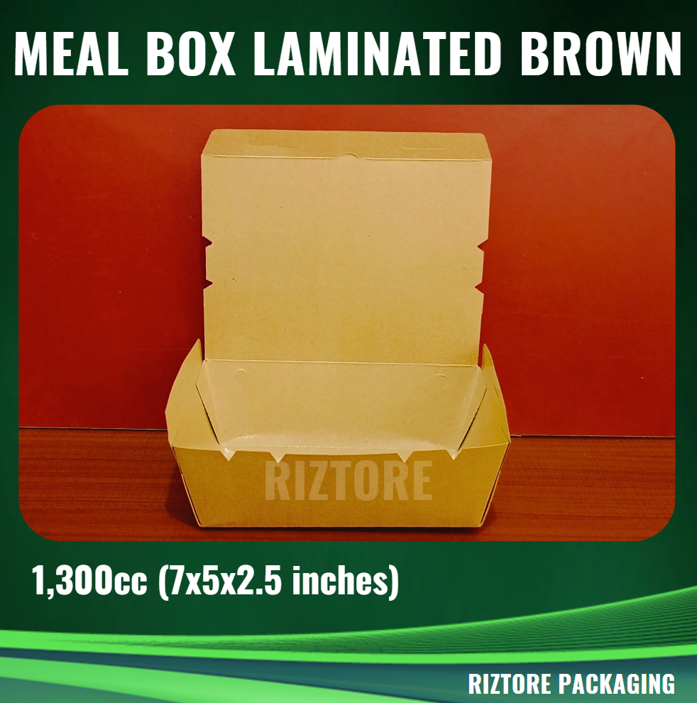 Mealbox Laminated Brown 700cc, 750cc, 1300cc, 1500cc