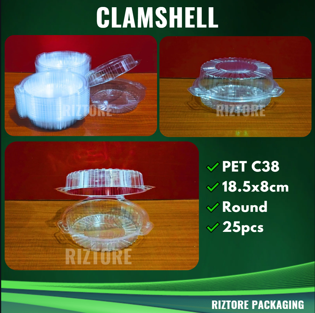 PET CLAMSHELL Containers 25 pcs