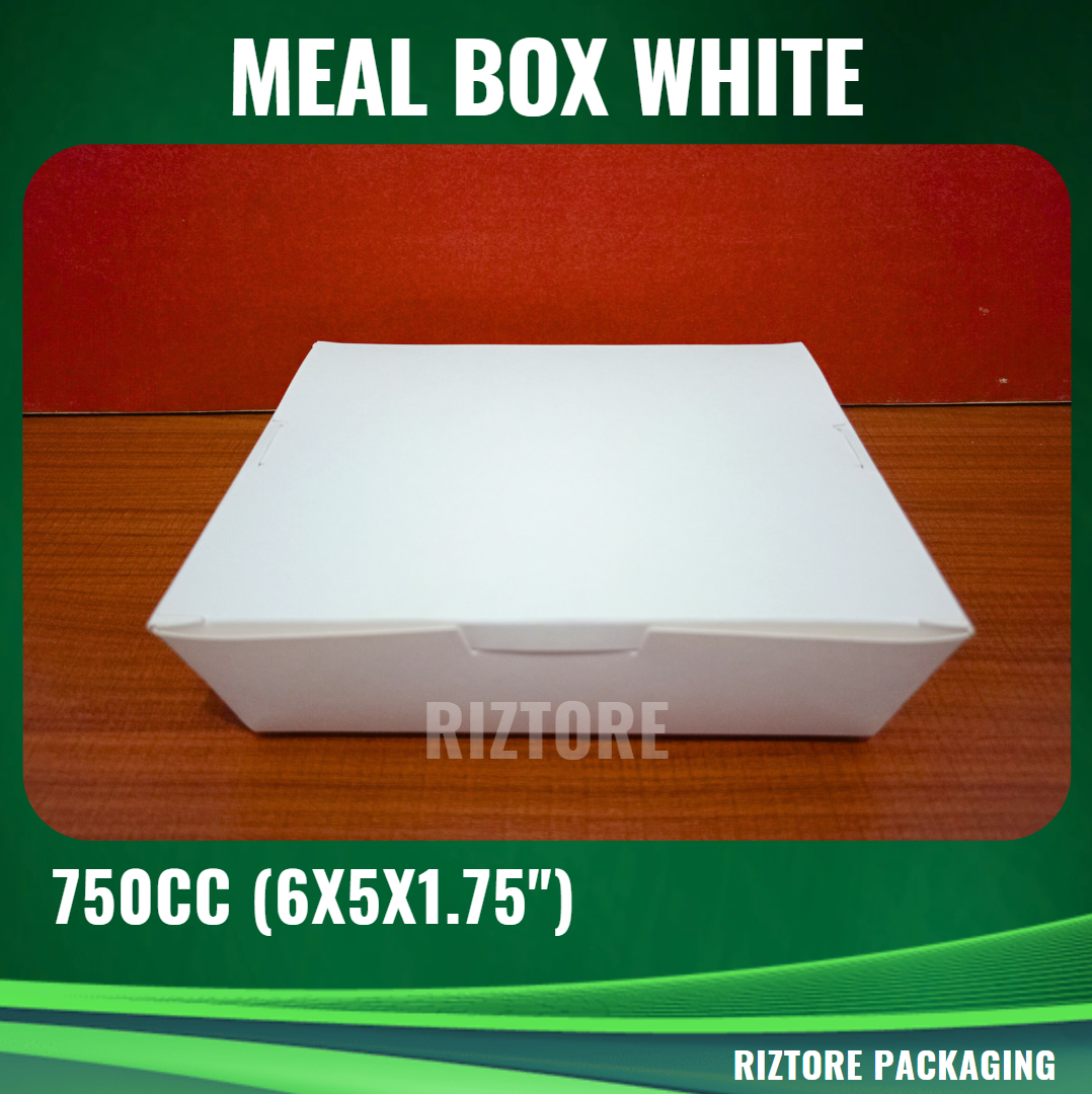 Meal Box White 750cc, 1300cc and 1500cc