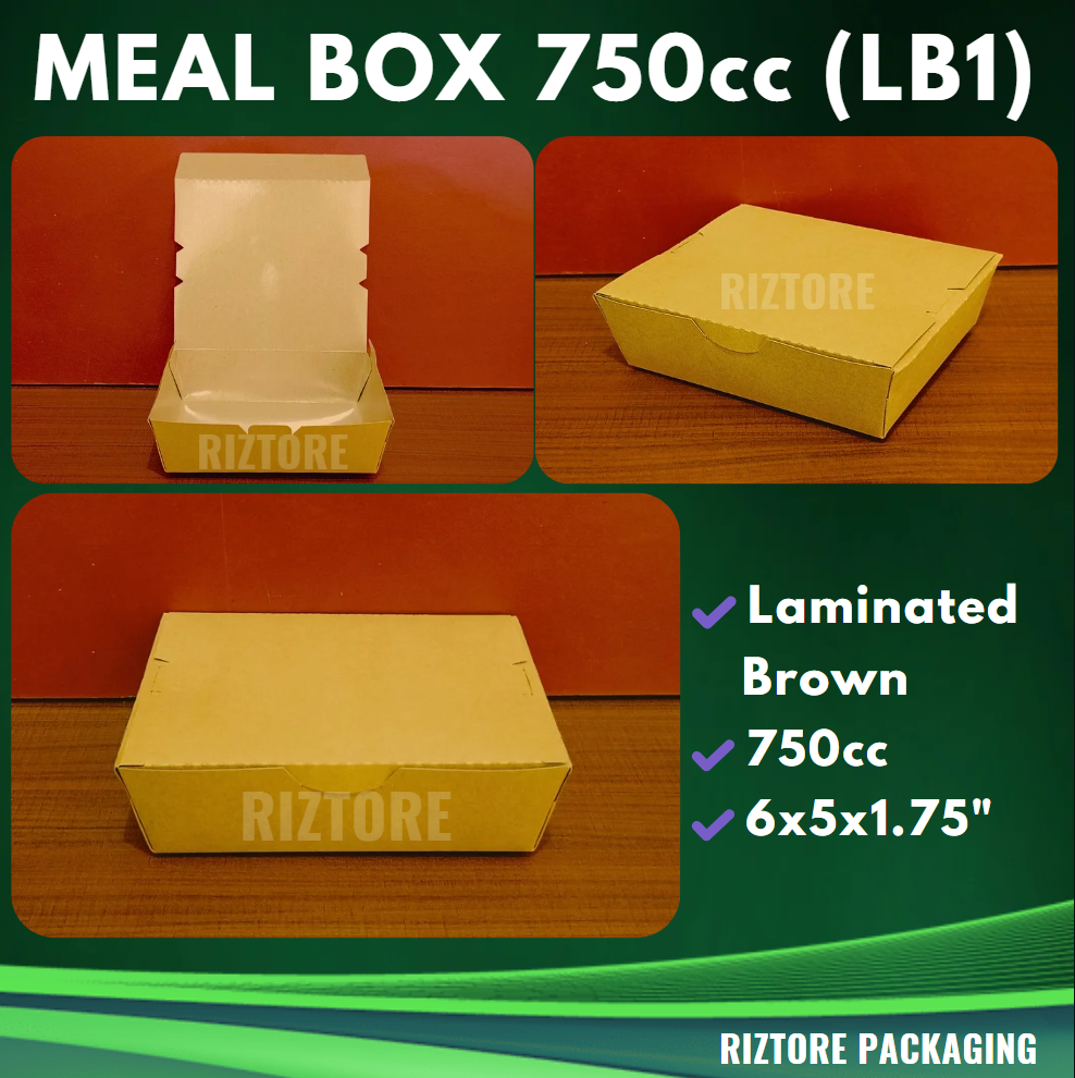 Mealbox Laminated Brown 700cc, 750cc, 1300cc, 1500cc