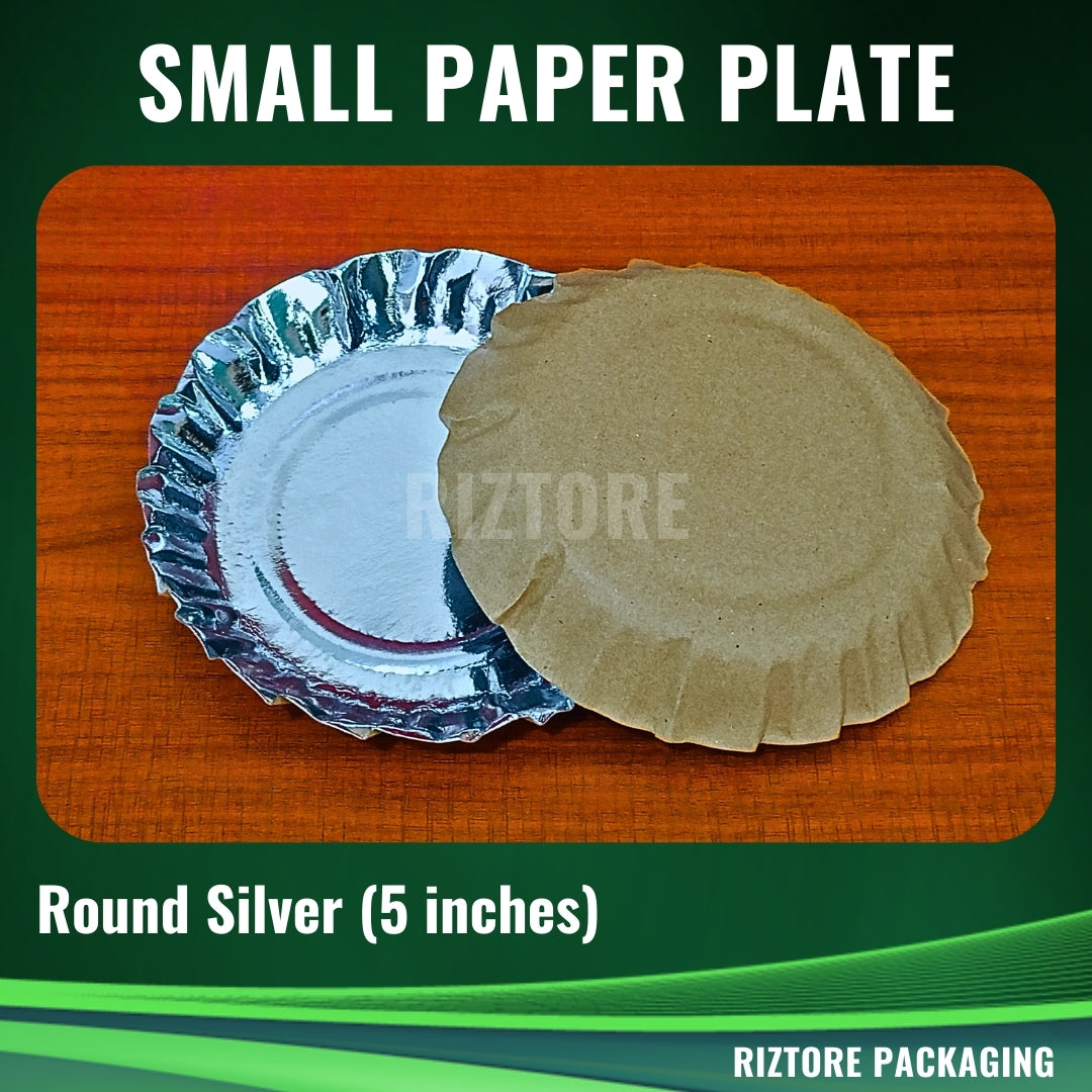 Small Paper Plate (Silver)