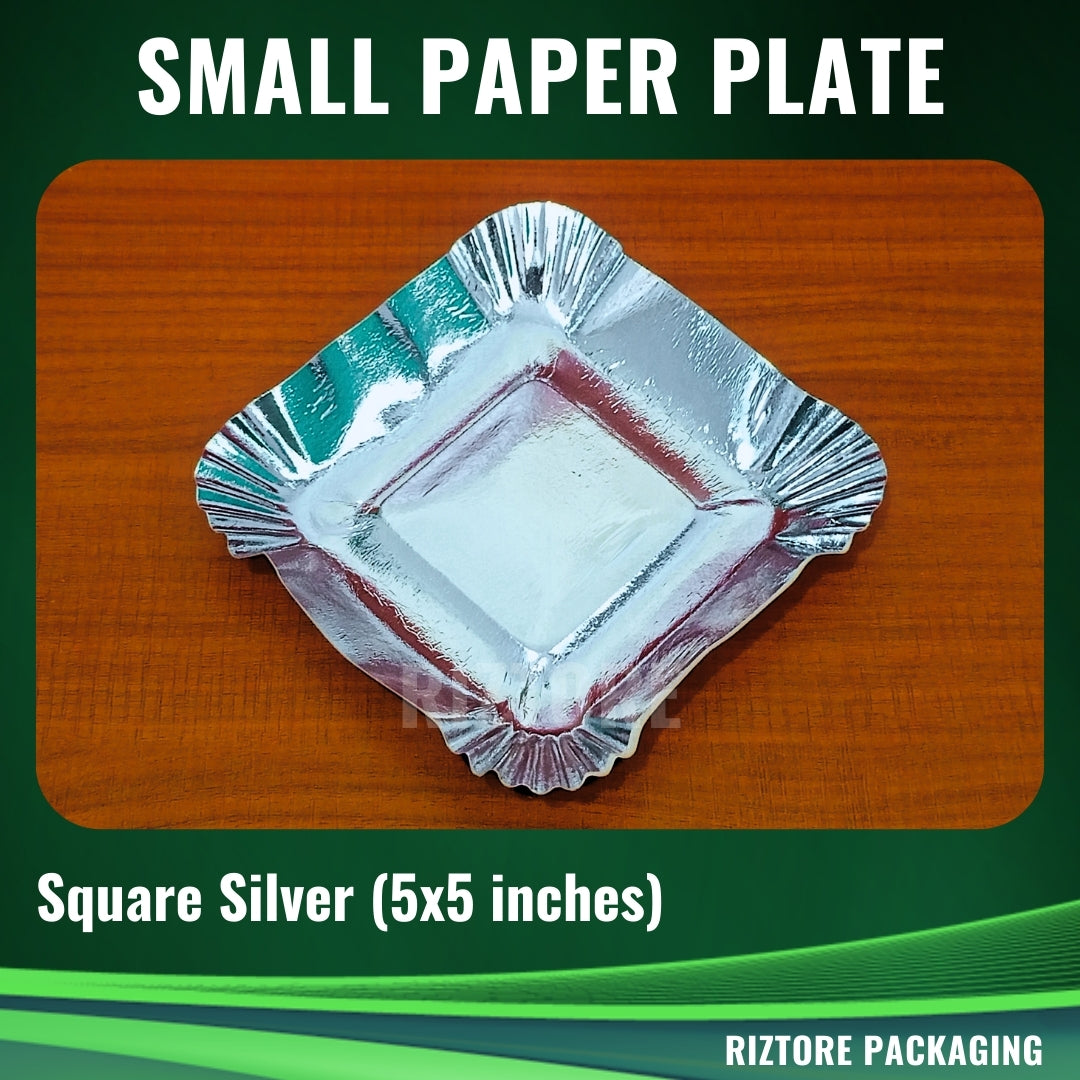 Small Paper Plate (Silver)