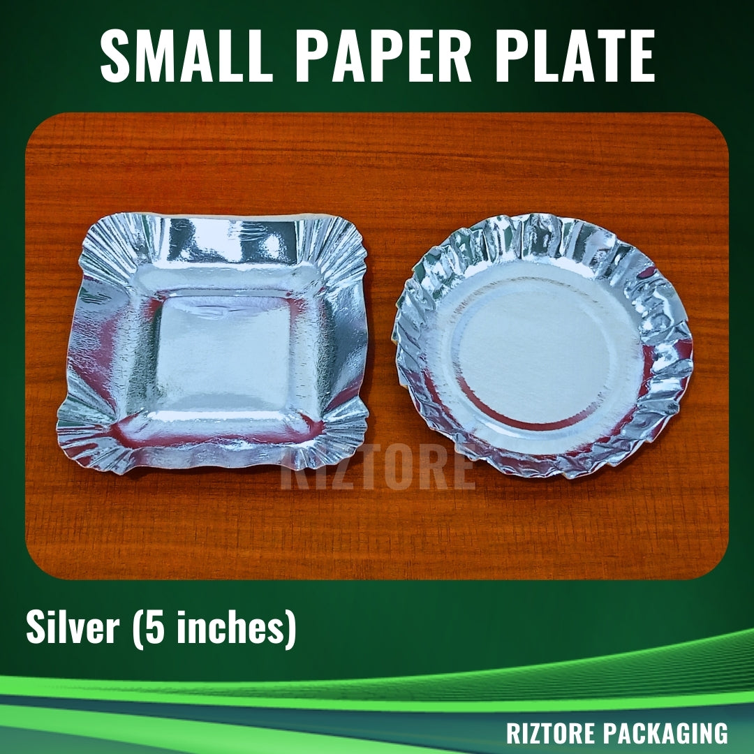 Small Paper Plate (Silver)