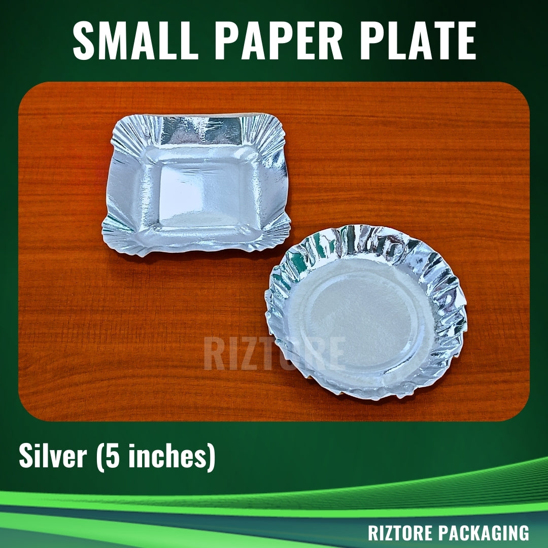 Small Paper Plate (Silver)