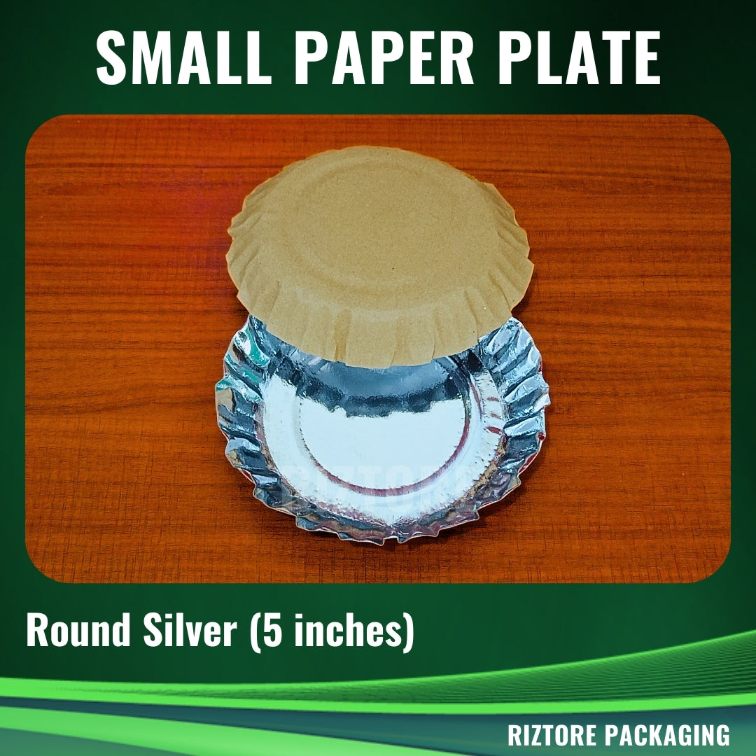 Small Paper Plate (Silver)