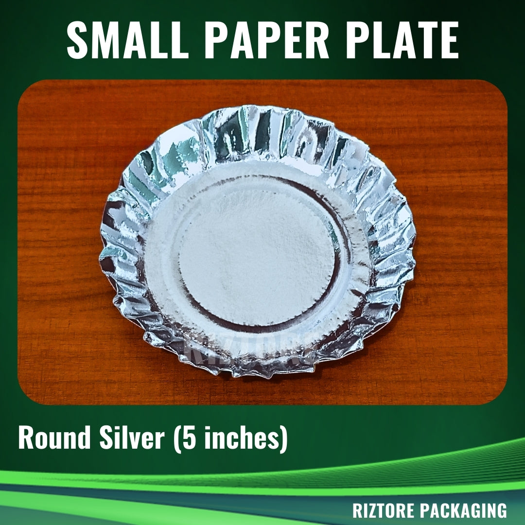 Small Paper Plate (Silver)