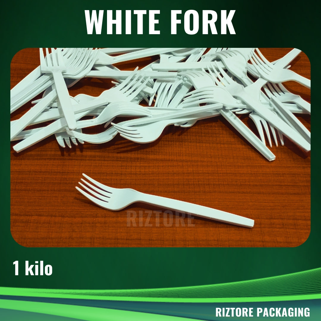 1kg White Spoon / White Fork