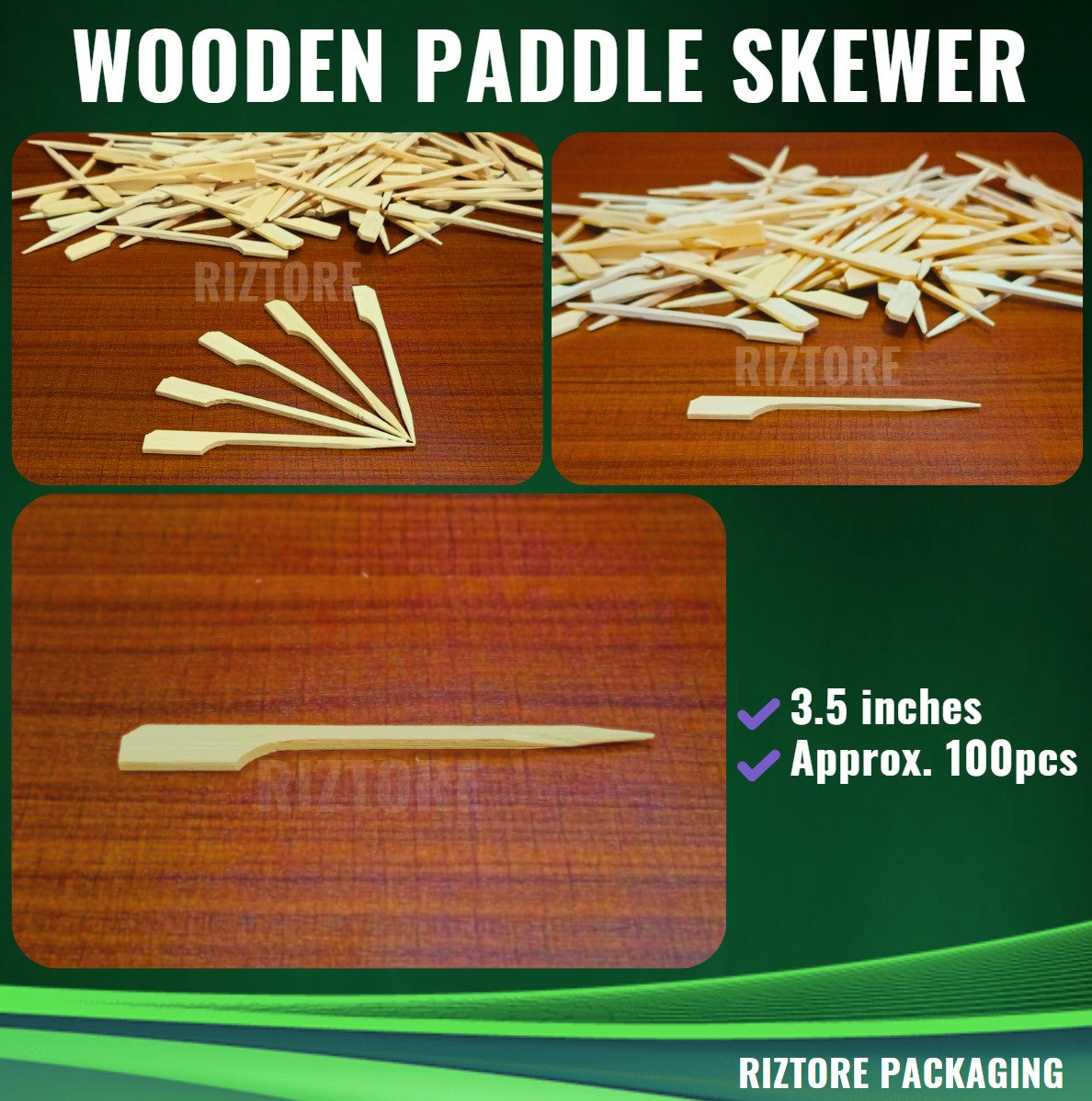 Wooden Paddle Skewer