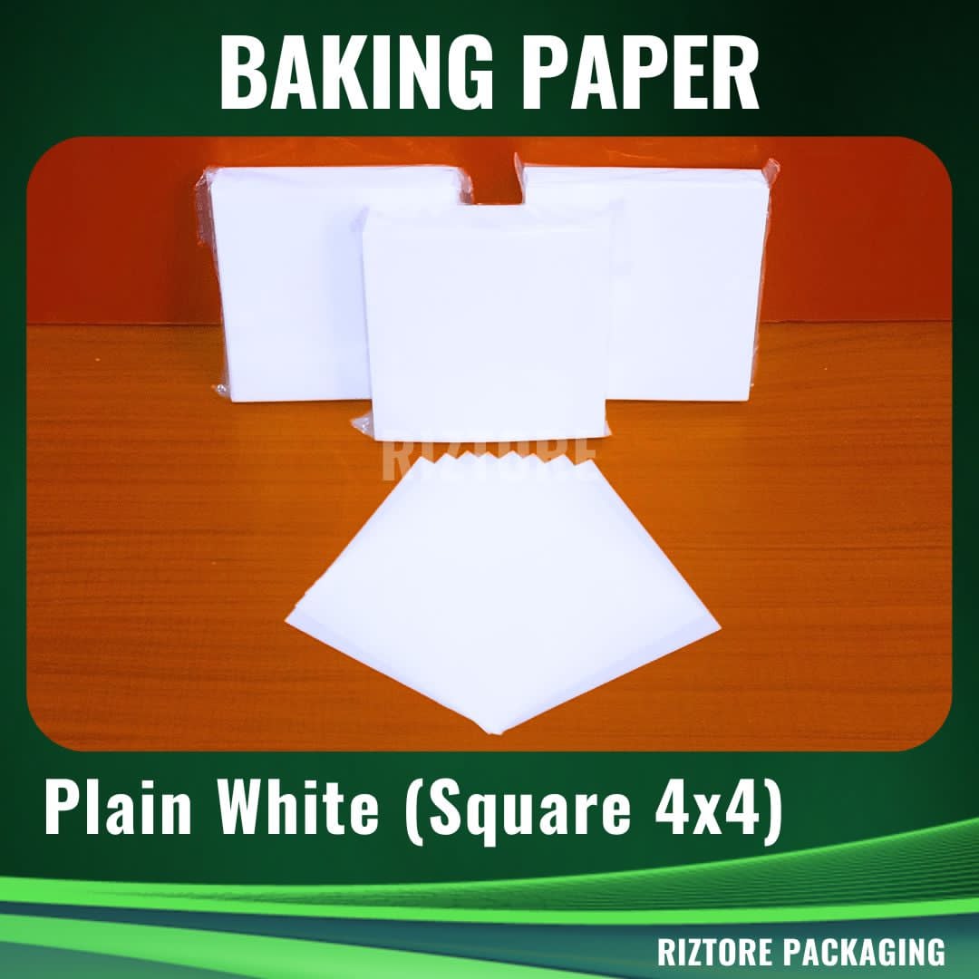Square Baking Paper 4x4" White